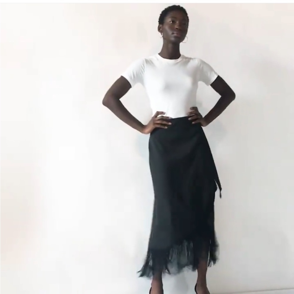 Misha Nonoo Bella Fringe Wrap Skirt